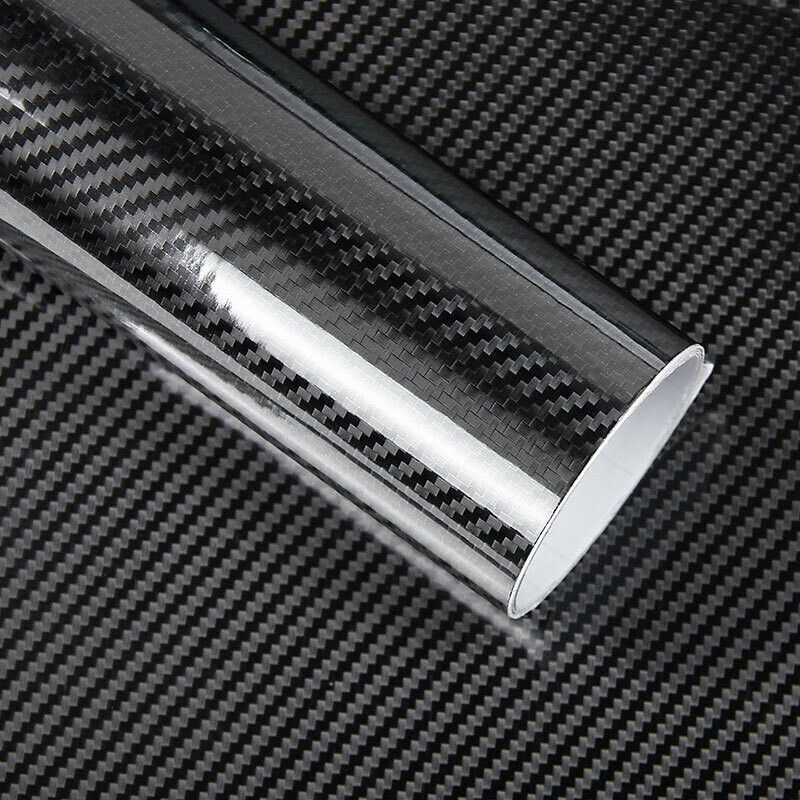 Carbon Fiber Vinyl Wrap Film Interior Control Panel Decals Car Parts