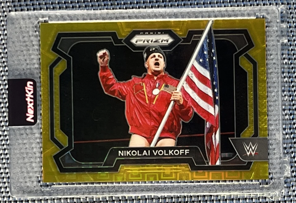 2024 Panini Prizm WWE Gold Pandora Prizm Nikolai Volkoff 55 USA Flag LOW POP /5. - Image 2 of 4