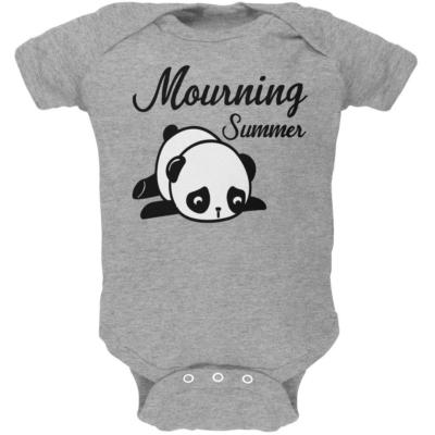 Back To School Mourning Summer Panda Soft Baby One Piece