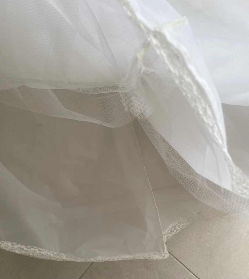 Enagua larga blanca Crinoline talla 8 vintage años 60 Foto 4 de 4