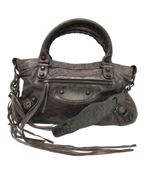 AUTH BALENCIAGA The First 2Way Shoulder Bag Handbag Purple AUTH BALENCIAGA The First 2Way Shoulder Bag Handbag Purple