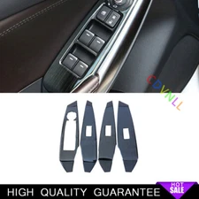 Window Lock Lift Panel Frame Trim 4* For Mazda 6 Atenza 2017-2019 Black Steels