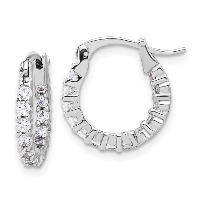 りっちくん 　Mini stone hoop KIKICHIC | NYC | 14k Gold Filled CZ Diamond Small Rectangle