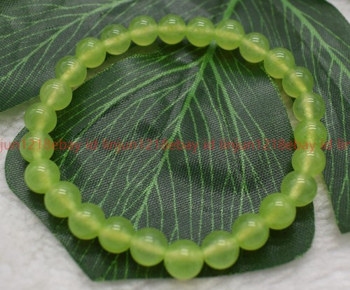 Wholesale 6pcs Natural 6/8/10mm Green Peridot Round Gemstone Bead Bracelet 7.5in - Picture 7 of 12
