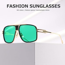 Sunglasses Men Women Unisex Goggle Alloy Big Frame Metal Punk Style Shield