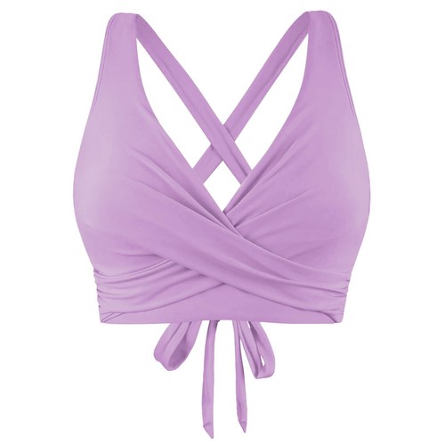 Women's Sexy Solid Lace Up Tops Underwire Full Coverage Bikini Push Up Swimwear - Picture 38 of 51