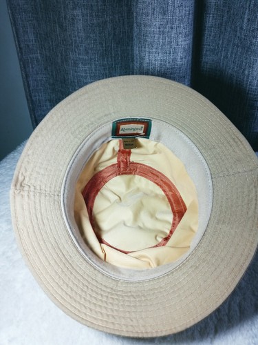 Cappello Boonie Vintage Tan Remington Pesca Caccia Secchiello Taglia Media USA - Foto 5 di 6