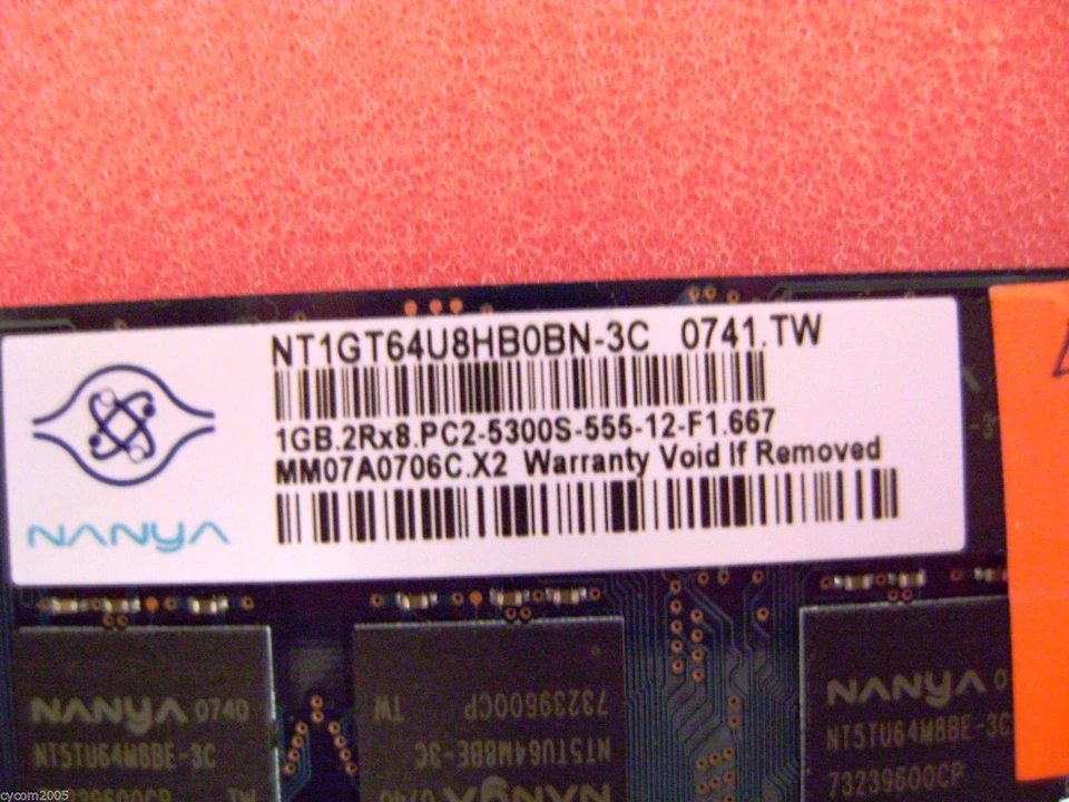 HP/Nanya * 1GB DDR2 667MHz PC2-5300S Laptop Memory RAM * NT1GT64U8HB0BN-3C - Image 3 of 4