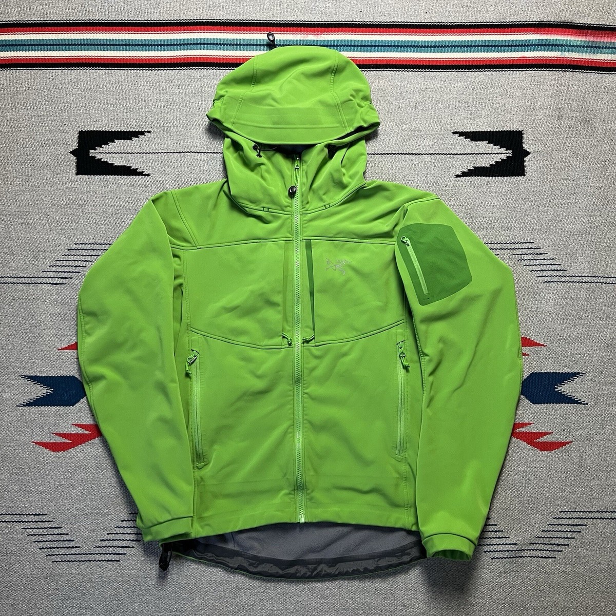 ARC'TERYX 19274 GAMMA MX Logo Mountain Parka Jacket Green Mens
