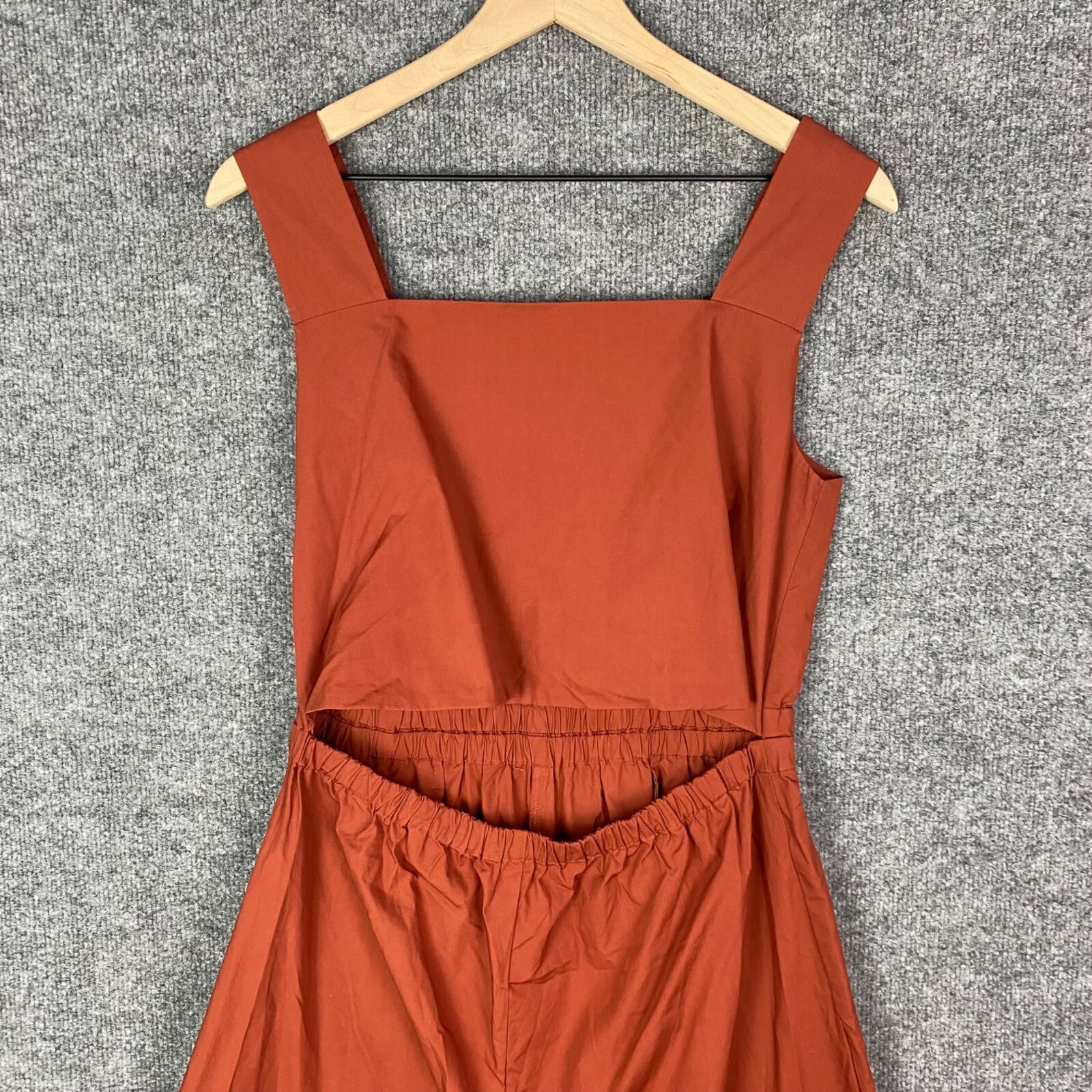 NEW Sans & Sans Back Parting Off Square Neck Sleeveless Wide Leg Jumpsuit