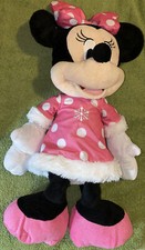 Disney Minnie Mouse Pink Polka Dot Dress Plush Toy 22  
