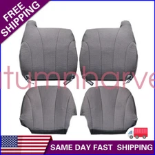 Fits Chevy Silverado WT 1999 2000 2001 2002 Driver Passenger Seat Cover Gray