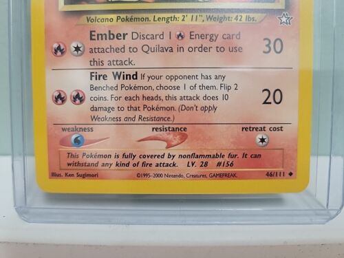 Pokemon TCG Quilava 46/111 Neo Genesis Unlimited - Picture 2 of 5