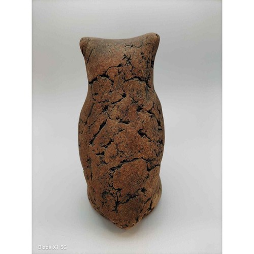 Stan Langtwait Sculpted Owl Mt St Helen's Ash Signed Pottery, Shapes Of Clay - Picture 2 of 6