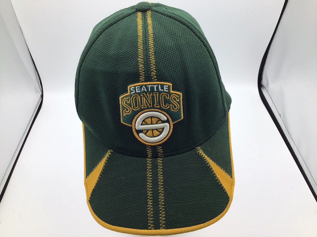 Vintage SEATTLE SUPERSONICS SONICS Reebok Hat Flexfit Green