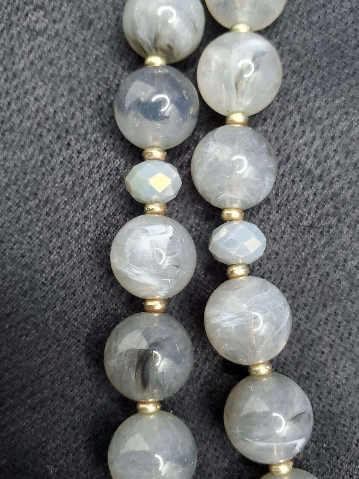 Natural Stone Round VTG necklace lot - 3 - image 2