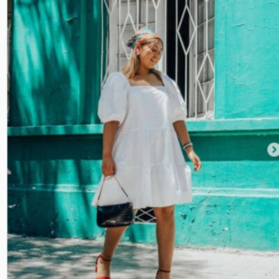 h&m short white dress H&M Puff Sleeved Blogger Favorite White Dress