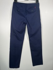 Polo Ralph Lauren Navy Blue Chino Pants W/ Red Pony Boys Size 20 - 28" Waist
