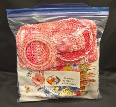 Crochet Kitchen Gift Set HandmadeTowel,Hanger,Scrubbie,dishcloth & 2 Potholders