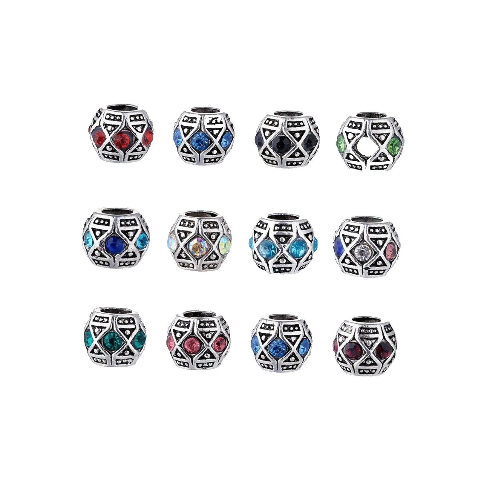 Metal Alloy Multicolor Jewelry Making Beads