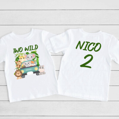 Two Wild Safari Birthday Shirt