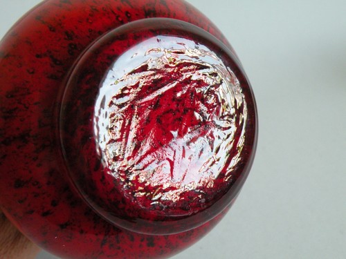 Rote MURANO Glasvase Vase Vintage 70er Jahre 24cm Italien - Bild 6 von 9