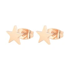 2pairs stainless steel Star earrings, 4 colors Available Wholesale FJS08-007