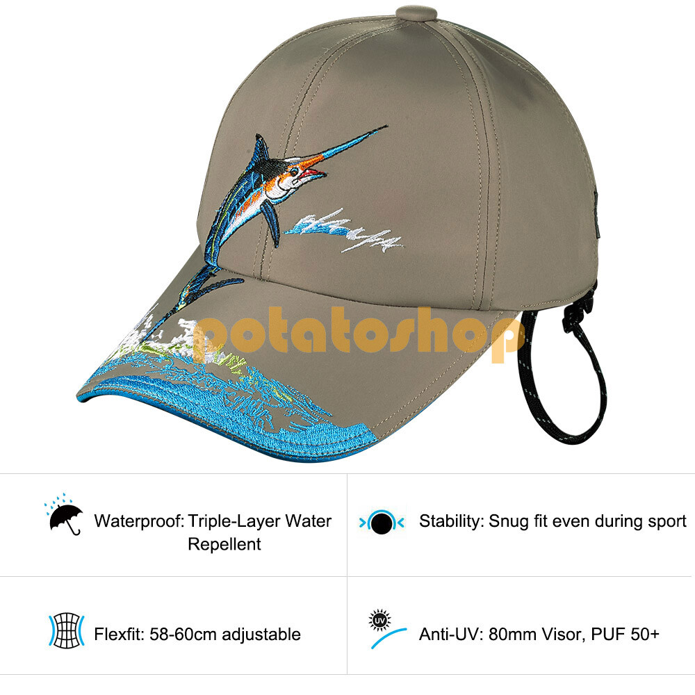 Fishing Cap Water Resistant Quick Dry Adjustable Gore-Tex System