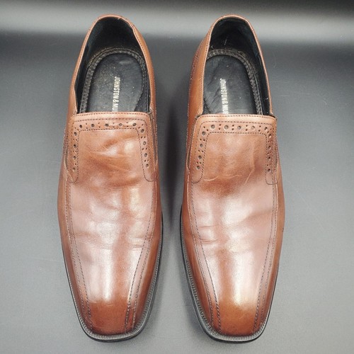 Johnston & Murphy Herren Braun Leder Elegant Schuhe Größe 12M