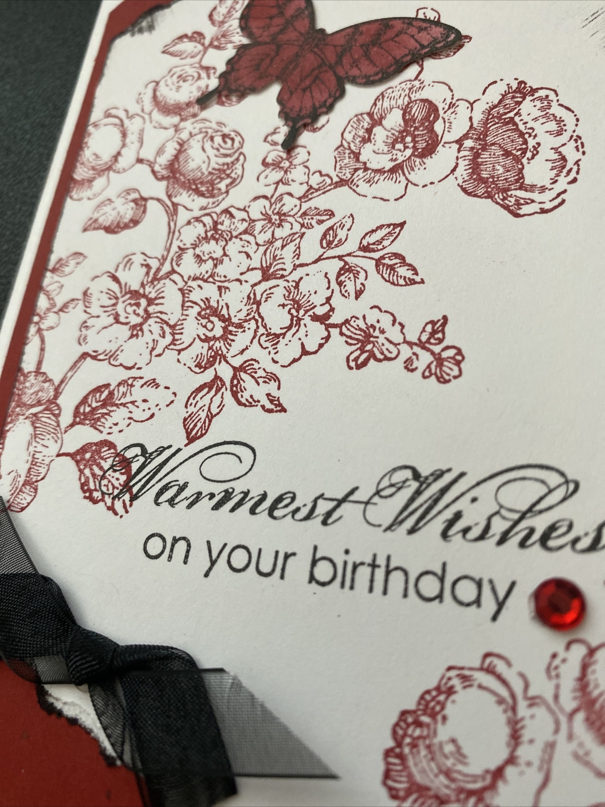 Stampin Up Card Kit Set Of 4 “Warmest Wishes On Your Birthday” Red ...