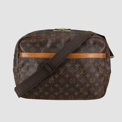 Louis Vuitton Monogram Canvas Reporter GM Bag Designer Auth