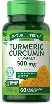 Natures Truth Turmeric Curcumin 500mg + 60 Capsules __