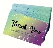 ✔️100  Pcs " Thank You " Business Cards . Item9628. Lot#105