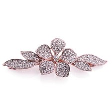 Shiny Crystal Rhinestone Hairpins Elegant Flower Hair Barrettes Women