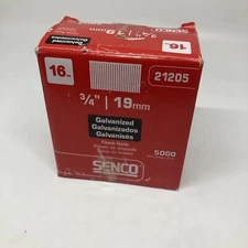 Senco Galvanized Finish Nail Straight 16 Ga 3/4" 5000 / Box