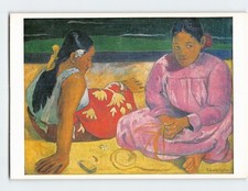 Cartolina Donne di Tahiti dipinto di Paul Gauguin