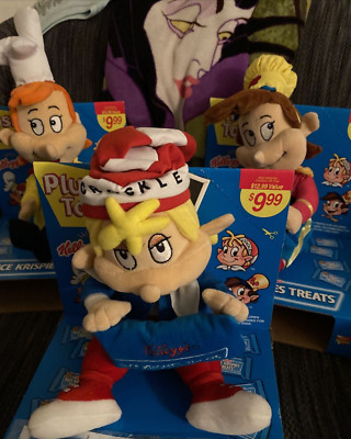 1999 Snap! Crackle! Pop! Kellogg's Rice Krispies Large Plush Toys