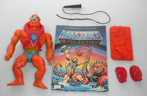 100% Complete 1982 Beast Man MOTU Masters of the Universe Vintage Figure & Comic