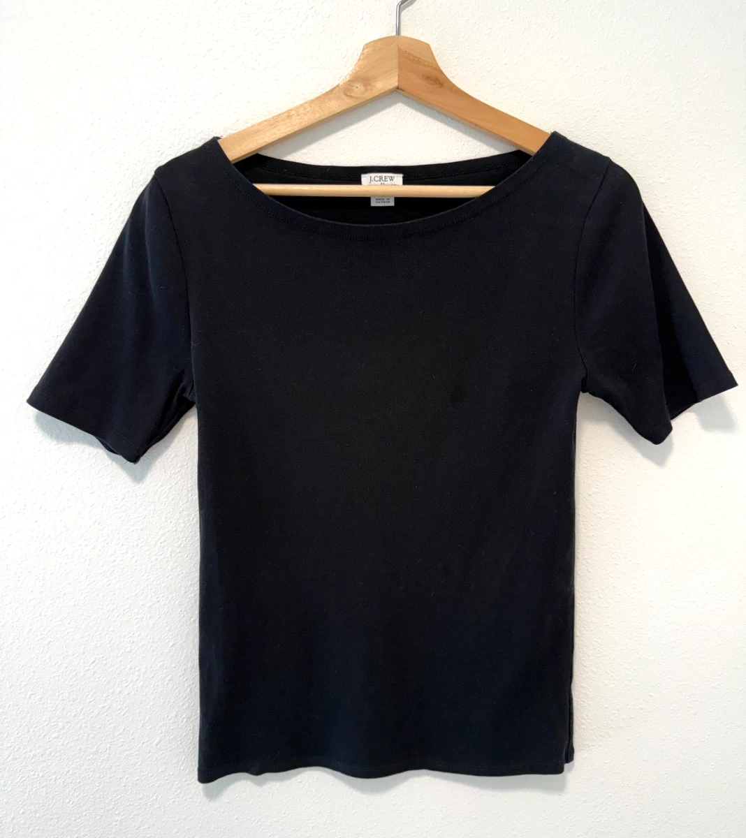 T-shirt J Crew Donna Taglia L, Cotone Rosa Con Cuori Vintage, Girocollo, Nuova Con Etichetta - Foto 4