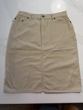 Polo Jeans Co Ralph Lauren Women's White Denim Skirt Size 8 Zip