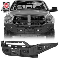 Front Bumper W Winch Plate Skid Plate Fit 2006-2009 Dodge Ram 2500 3500 Trucks