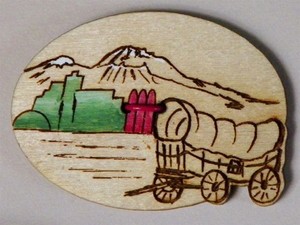 Bb Western Regional BUTTON ASSOC. 2003 Souvenir Wood Large Nevada