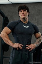 YoungLA Batman Dark Knight Trilogy Compression Gym Tee 4259 Black Small