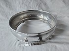 Vintage Pyrex  Casserole Serving Dish w Ornate Aluminum Cradle & Floral Lid MCM — photo 4