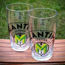 2 x New Meantime Greenwich Pint Glass Bar Pub Mancave CE Marked 'B-Day Gift'