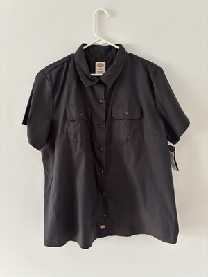 Dickies 574F Flex Work Shirt Original Fit Black 2XL Women's Workwear