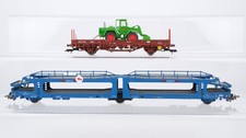 Electrotren H0 Konvolut Autotransportwagen "Transfesa" Rungenwagen mit Radlader