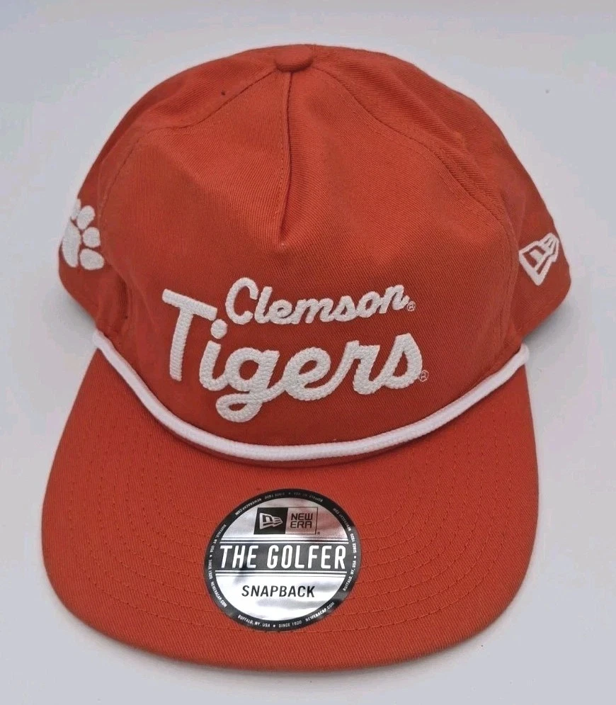 New Era Clemson Tigers 9FIFTY – Berretto Snapback Vintage A Righe – Arancione E Viola - 3