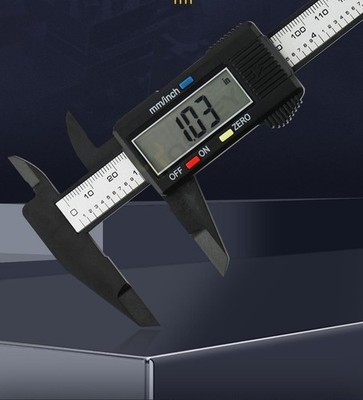 Accurate digital caliper with large LCD screen, perfect for carpentry tasks