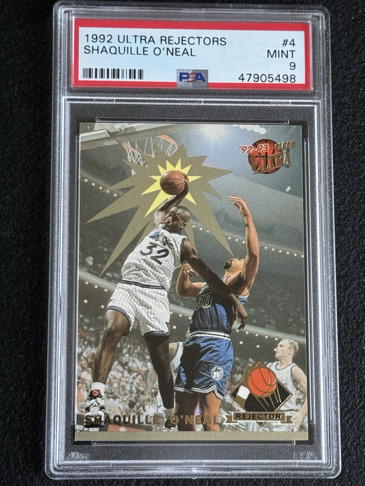 1992 ULTRA REJECTORS 4 SHAQUILLE O'NEAL RC ROOKIE INSERT MAGIC HOF PSA 9 MINT